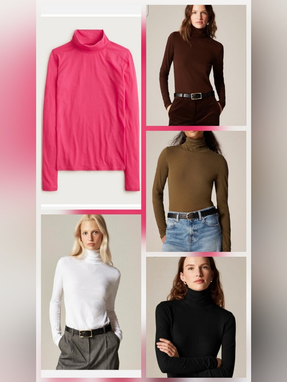 J.Crew Feather Cotton Jersey Turtleneck Long Sleeve Black NWOT NWT